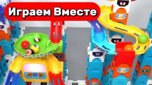 ИГРАЕМ ВМЕСТЕ В РАЗВИВАЮЩИЙ КОНСТРУКТОР ВИТЕХ И ЛЕГО ДЛЯ ДЕТЕЙ 🟢🟢🟢 АСМР ГОРКИ С ШАРИКАМИ