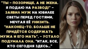 ИСТОРИЯ ИЗ ЖИЗНИ/Ты-позорище, а не жена, я подаю на развод,- заявил муж на юбилее