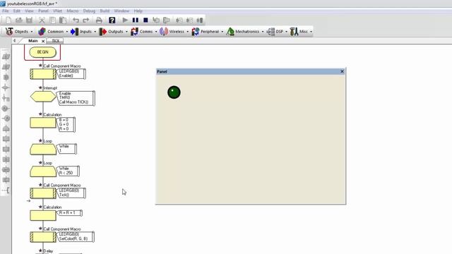 Flowcode RGB светодиод