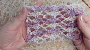Вязание крючком. Простой узор для начинающих.