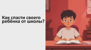 Как спасти своего ребёнка от школы?