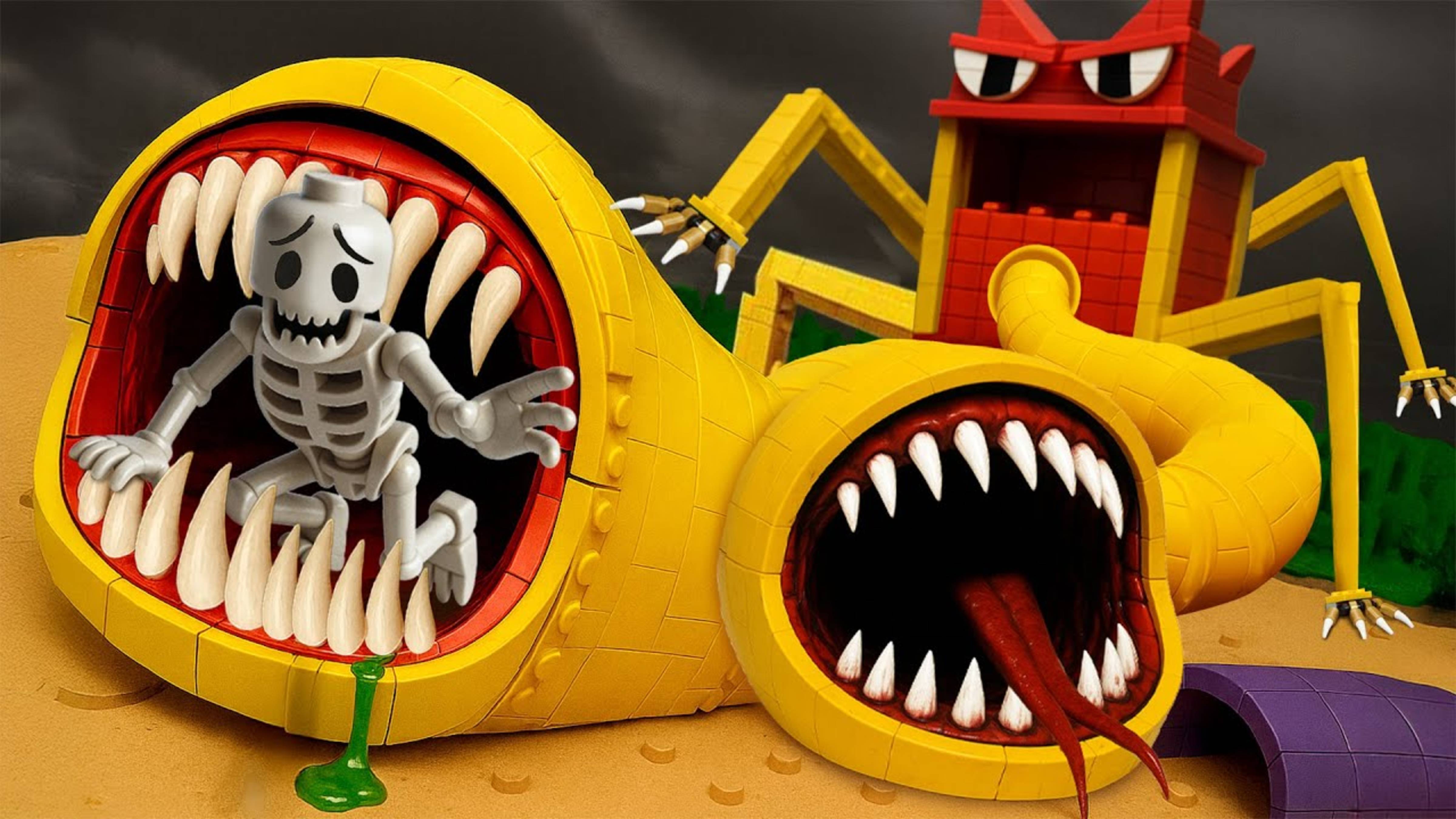 Дополнительная ГОРКА Эволюция ДВУГЛАВОГО ПОЖИРАТЕЛЯ в ловушке #2 Lego Horror SPC Carnivorous Slide S