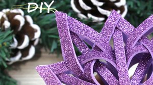 Мастер-класс новогодний декор. Объёмная снежинка из полосок фоамирана