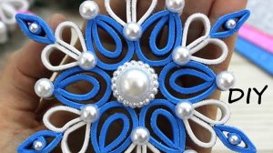 Мастер-класс снежинка из фоамирана своими руками. Новогодняя снежинка