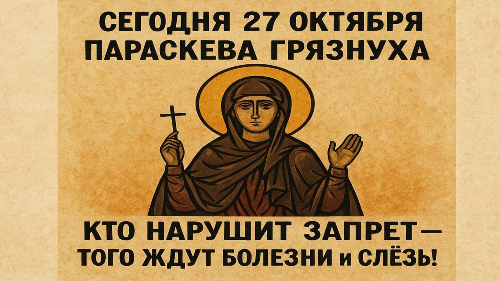 Сегодня 27 октября - день Параскевы Грязнухи: что категорически нельзя делать в этот день смотреть онлайн