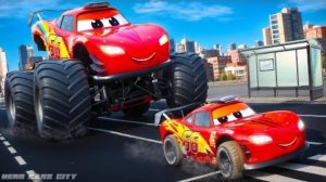 Большие против маленьких! Погоня за угоном машин Маккуина – Полицейские машины в действии | Эпизод с