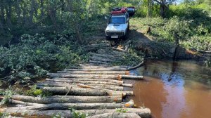 Поездка в д.Вятка часть 2. построили мост через реку.