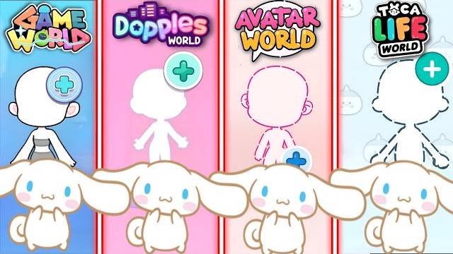 СИННАМОРОЛЛ В 4 ИГРАХ ОДНОВРЕМЕННО! Создай самого милого персонажа Sanrio в Avatar World, Dopples смотреть онлайн