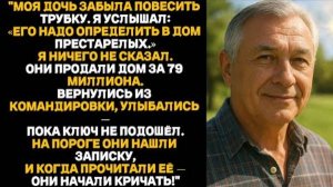 Моя дочь забыла повесить трубку. Я услышал ЕГО НАДО ОПРЕДЕЛИТЬ В ДОМ ПРЕСТАРЕЛЫХ.Я ничего не сказал