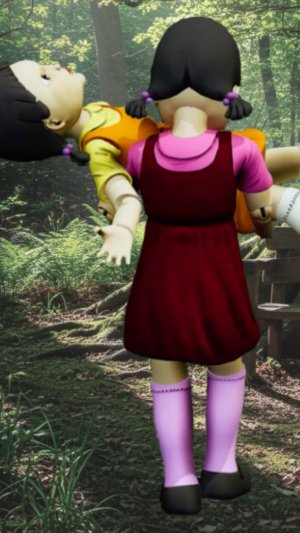 Кукла из игры в кальмара вылезла из телевизора в реальной жизни