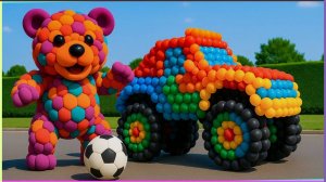 Мультики для детей. Яркие воздушные шарики превращаются мзящные машинки. Мультики для малышей