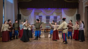 Казачьи танцы «Краковяк» и «Карапет». Фольклорно-этнографический ансамбль «Забава» (г. Саратов)