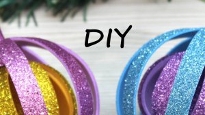 Шар на ёлку из фоамирана мастер-класс. Из полосок фоамирана сделала шар на ёлку, смотри, как просто