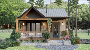 Самый очаровательный дом 36 м²! 🏡 Белый коттедж с умной планировкой 6x6 м