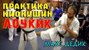 Практика Киокушин.Два вида лоукик(Макс Дедик)