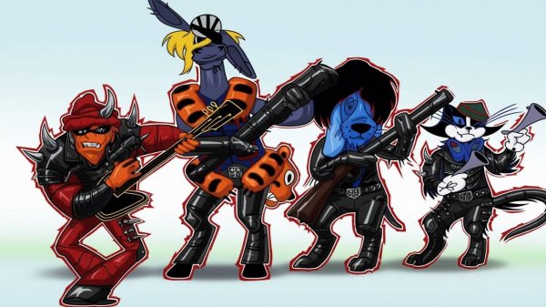 Бременские музыканты - Пиф паф, разбойники! (AI Rock версия)