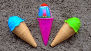 Играшка Сюрприз Свинка Пеппа | Цвета и Цифры | Цветное мороженное | Детские  Песенки | Развивающий