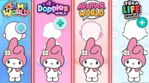 МАЙ МЕЛОДИ В 4 ИГРАХ ОДНОВРЕМЕННО! Создай самую очаровательную зайку Sanrio в Avatar World, Dopples