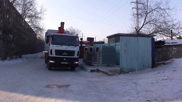 Инновационный мусоровоз. Работа в холодном климате, T -45 С