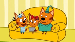 Поздравление с днём рождения мальчику 4 года от героев мультфильма Три кота