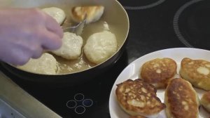 Пышные оладьи  на кефире - простой рецепт!