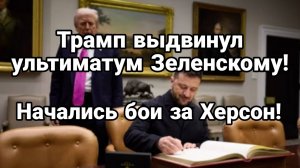 ТАМИР ШЕЙХ / УЛЬТИМАТУМ ТРАМПА ЗЕЛЕНСКОМУ. БОИ ЗА ХЕРСОН. новости сводки