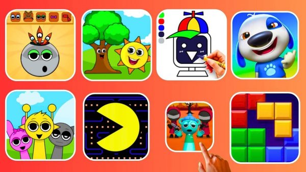 Monster DIY Mix Beats,Delete Puzzle,Spranky-Collor Book,My Hank,Horror SprankyBeat Battle,PAC-MAN.