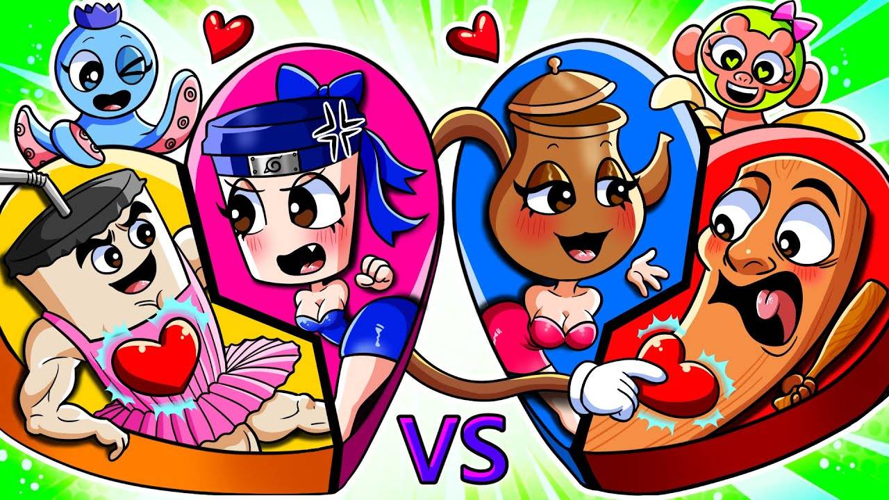 Пара с капучино ПРОТИВ пары с Сахуром! Кто же на самом деле самая сильная пара?💕 Sprunki