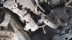 Как снять помпу и термостат двигатель 1NZ-FE Toyota