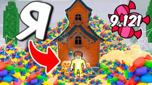 Я постучал В 100 ДОМОВ! Сколько КОНФЕТ я получил в 99 НОЧЕЙ в лесу ROBLOX!