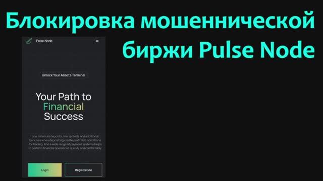 Блокировка мошеннической биржи Pulse Node смотреть онлайн