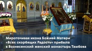 Мироточивая икона Божией Матери «Всех скорбящих Радость» прибыла в Вознесенский женский монастырь