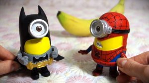 Миньоны - супергерои: Халк, Супермен, Человек-Паук, Ниндзя, Железный человек, Бэтмен, Тор.