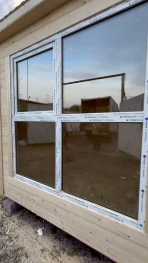 Бытовка 6х3 под офис с панорамными окнами 180х180