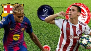 ФУТБОЛ ЛИГА ЧЕМПИОНОВ.  БАРСЕЛОНА - ОЛИМПИАКОС.  ТЕКСТОВАЯ ОНЛАЙН ТРАНСЛЯЦИЯ