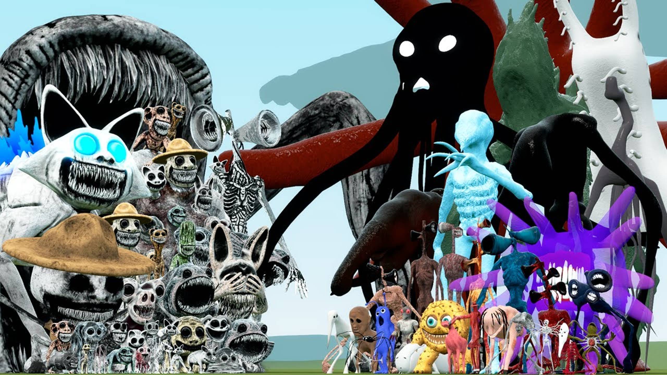 ⚡ ВСЯ семья Zoonomaly VS Творения Тревора Хендерсона — Эпичная битва! | Garry’s Mod #zoonomaly смотреть онлайн