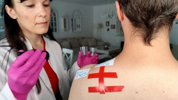 Allergy Skin Check Up & Test On The Shoulder ASMR