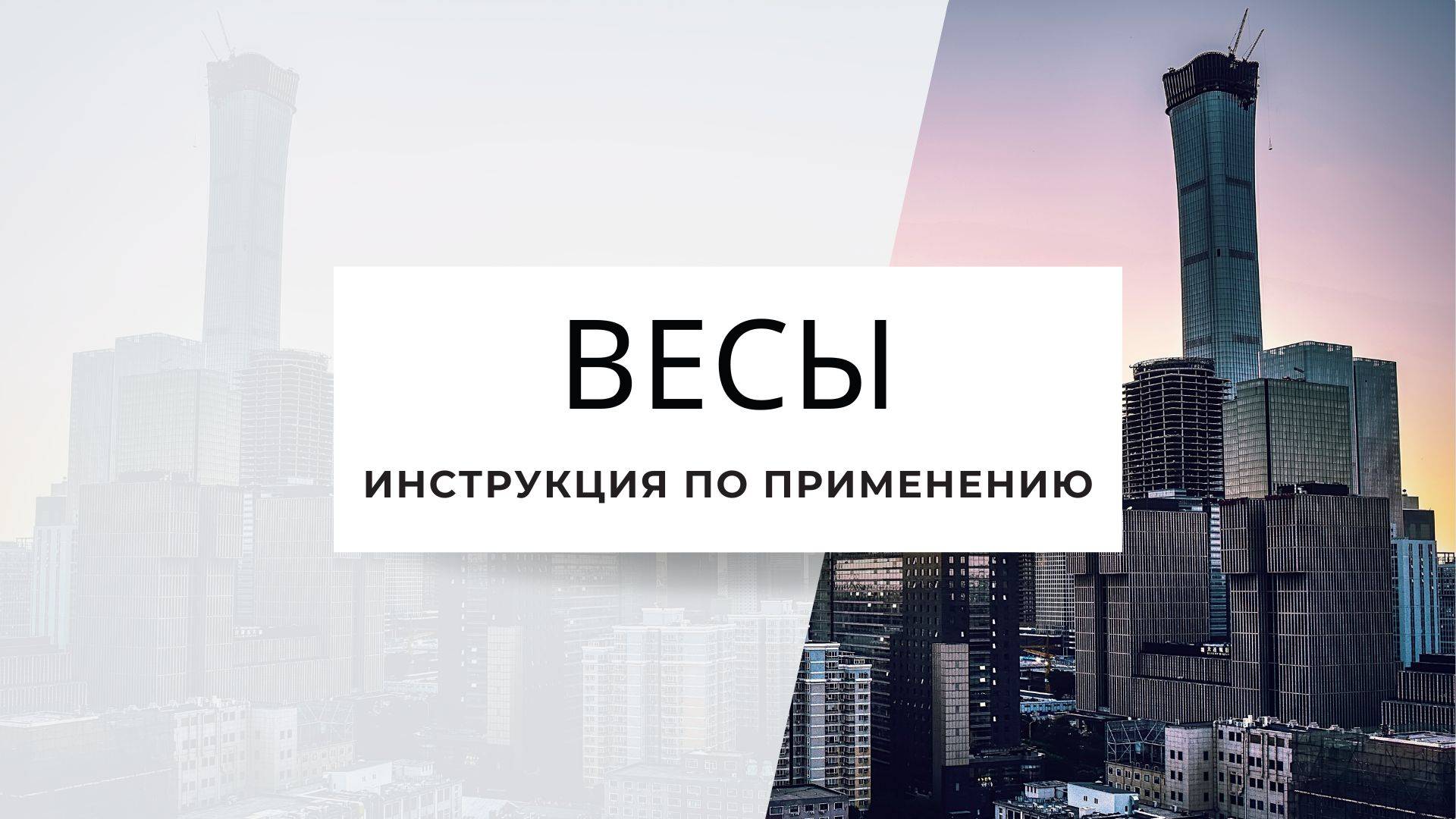 ВЕСЫ. ИНСТРУКЦИЯ ПО ПРИМЕНЕНИЮ