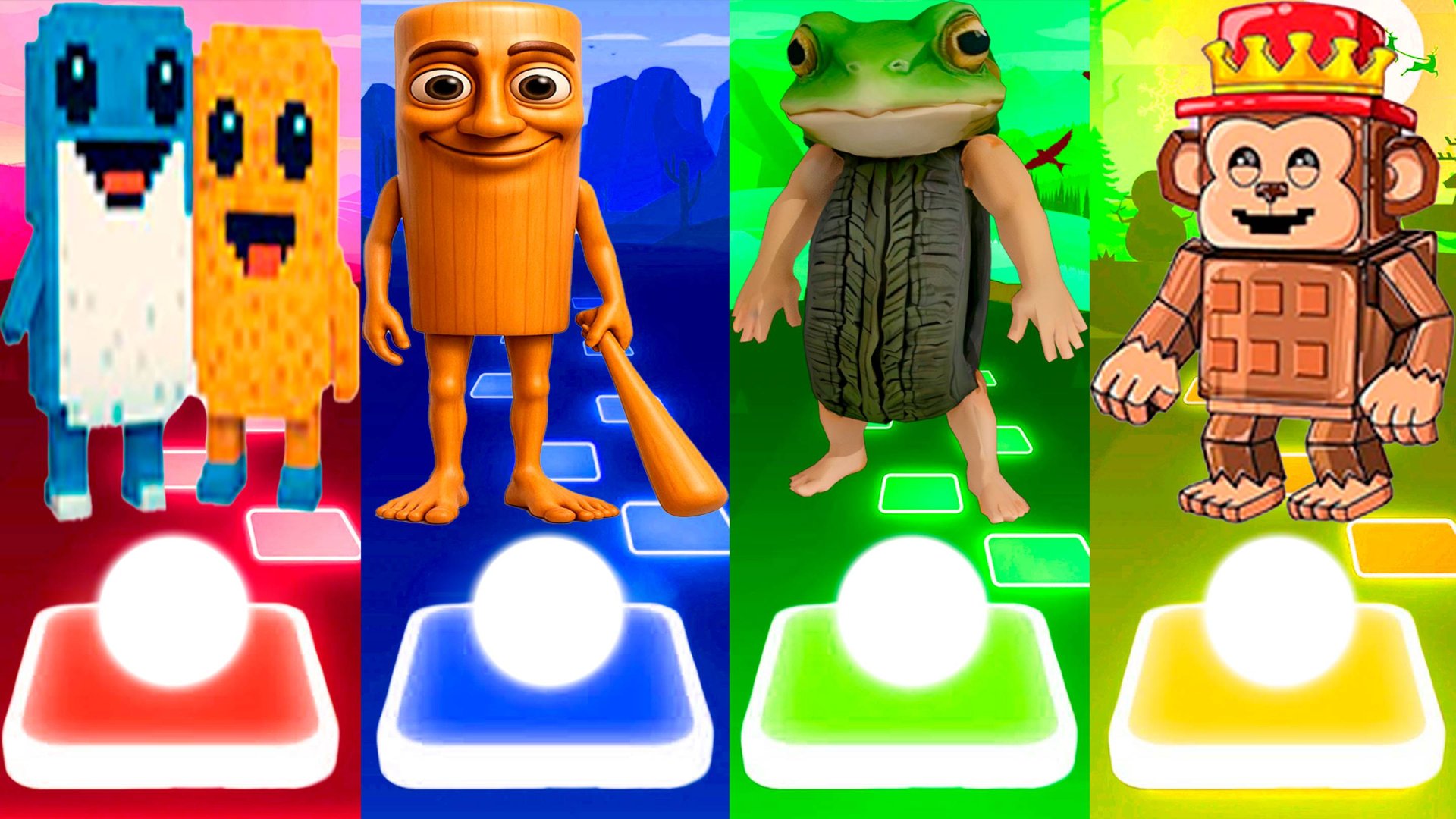 ТРАЛАЛЕРО ТРАЛАЛА 🆚 ТУН ТУН ТУН САХУР 🆚 БОНЕКА АМБАЛАБУ 🆚 РАККУН ДЖАНДЕЛИНИ | Tiles Hop №253 смотреть онлайн