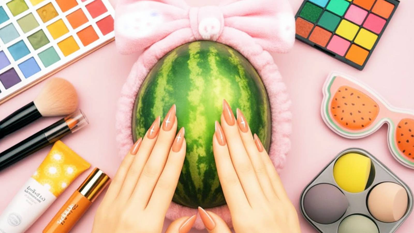 Мультики для девочек. Красивый макияж на арбузе 🍉. Смотреть онлайн мультики для детей и малышей. смотреть онлайн