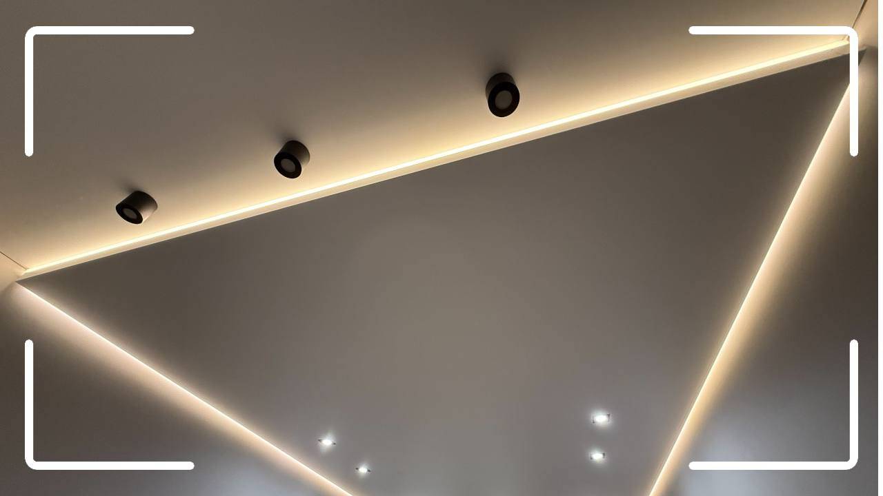 Натяжной потолок на парящем профиле смотреть онлайн