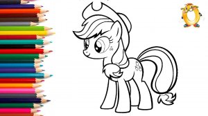 Мультик - раскраска для детей ГЕРОИ МУЛЬТИКА ПРО ПОНИ. Учимся рисовать вместе ЛОШАДКУ // ОБУЧАШКА ТВ