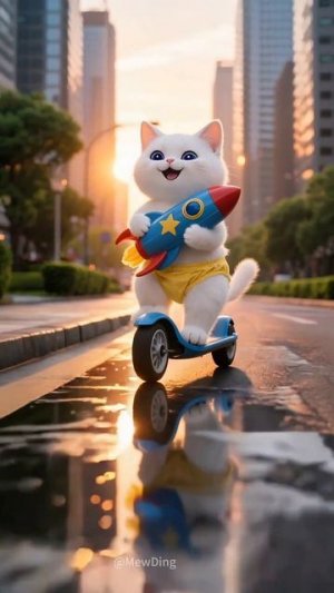 Котенок купил фейерверк