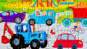 Пазл 🧩 синий трактор 🚜 видео для детей ❤️