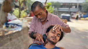 Waris Barber 💲1 Relaxing  Head Massage For Instant Relax ｜ Head massage ｜ Pain killer ｜ Street ｜