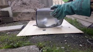 разрезаю стеклянный монитор