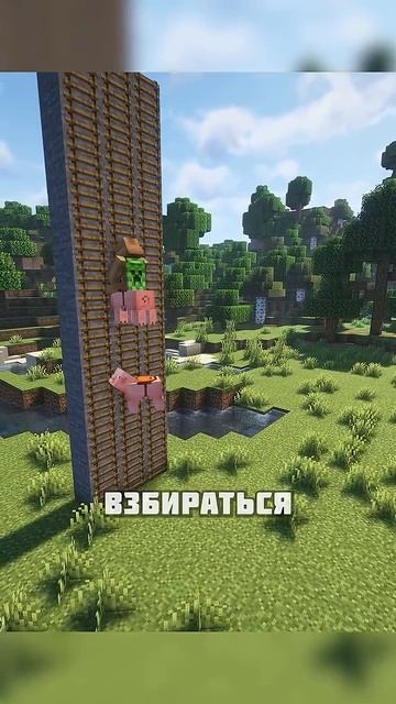 СВИНЬЯ - ЛИФТ В МАЙНКРАФТЕ #shorts смотреть онлайн