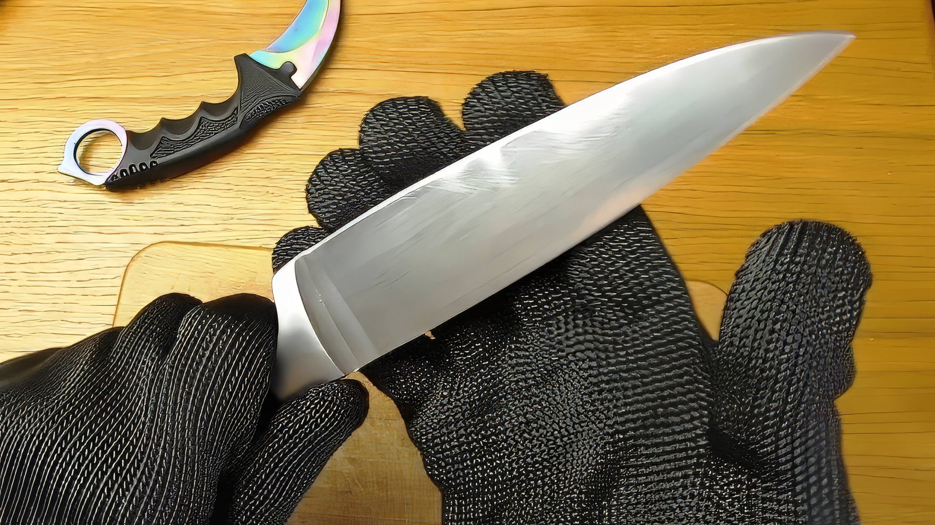 Кевларовые защитные перчатки из Китая! Режу их ножом! смотреть онлайн