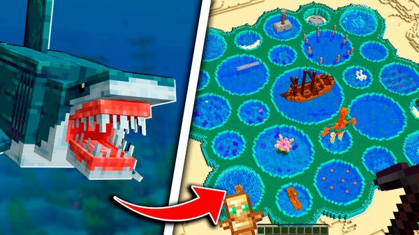 Я Поймал Настоящих Водных Животных И Построил для Них Зоопарк В Майнкрафт Хардкор ❤