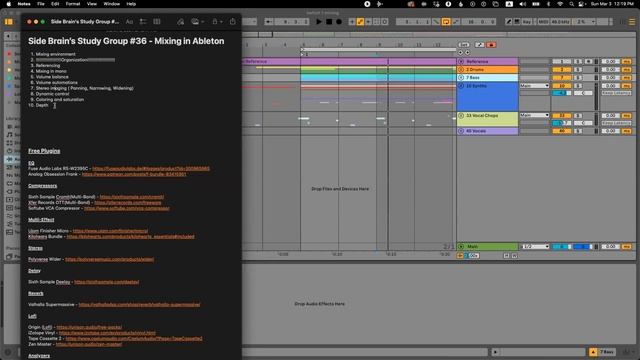 Music Production Study Group #36 - Mixing In Ableton